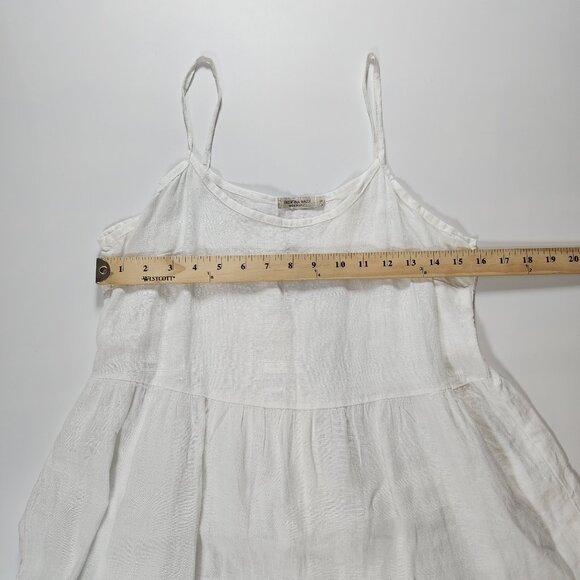 Valentina Naldi Sundress 100% Linen Womens Size S White Made in Italy Boho EUC - Picture 9 of 9